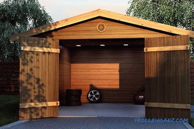 Drvena garaža to napravite sami - kako napraviti + sheme, fotografiju
