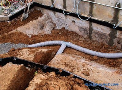 Odvodnja podnog zida - temelj s odvodnim sustavom