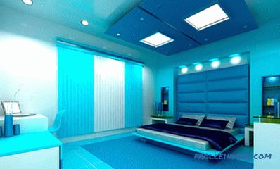 Plava boja u unutrašnjosti spavaće sobe - 50 primjera i pravila dizajna