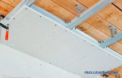 Kako izravnati strop s gipsanom pločom - izravnavanje stropa sa suhozidom