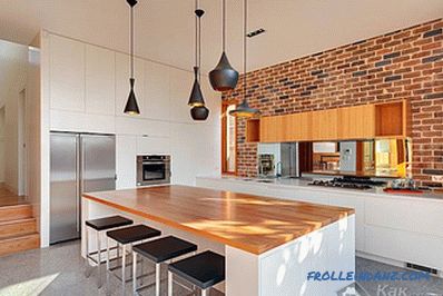 Dizajn zidova u kuhinji - detaljno o dizajnu kuhinjskog zida + fotografija