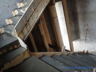 Monolitno stubište sami - armirano betonsko stubište (+ fotografije)