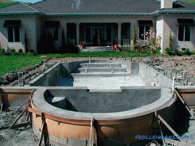 Do-it-yourself betonski bazen - betonski bazen + fotografija