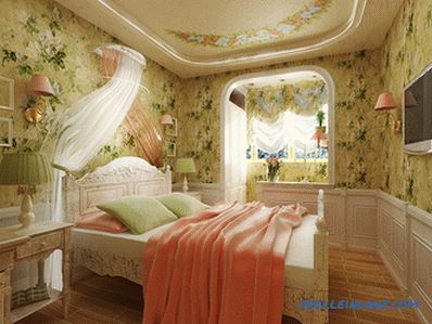 Provence stil spavaće sobe dizajn interijera