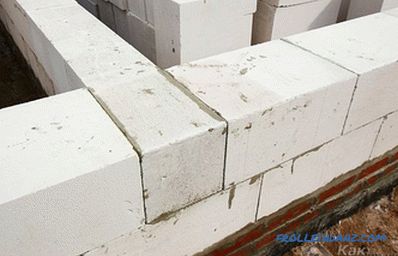 Kako položiti plinske silikatne blokove - plinsku silikatnu zidnu konstrukciju